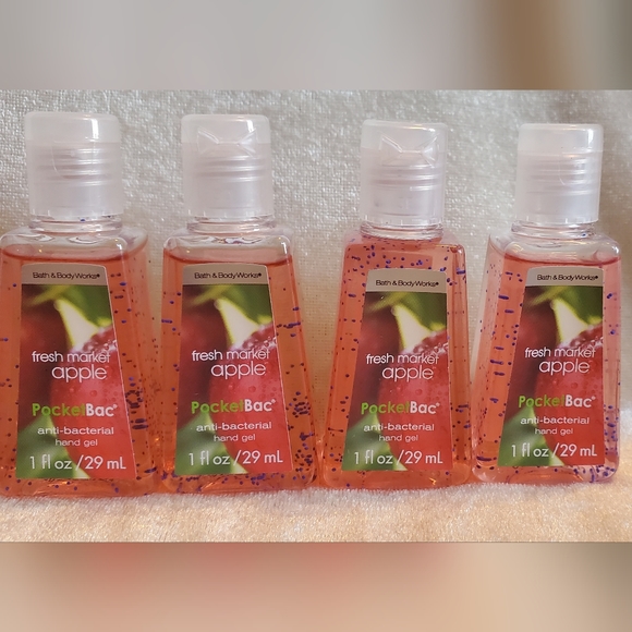 4 Bath & Body Works Fresh Market Apple PocketBac Hand Gel Anti-Bact… - Picture 2 of 3